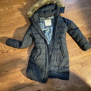 Abercrombie Long Grey Winter Coat